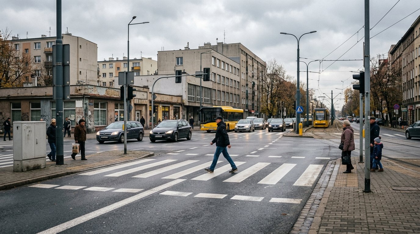 Akcja „Bezpieczny Pieszy” w Katowicach. Policja prowadzi wzmożone kontrole