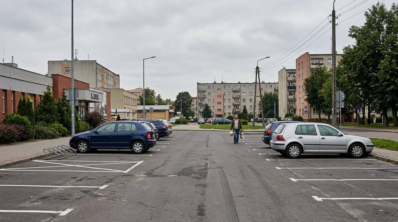 Kolizja na parkingu w Słupsku. Kierowca prowadził pod wpływem alkoholu