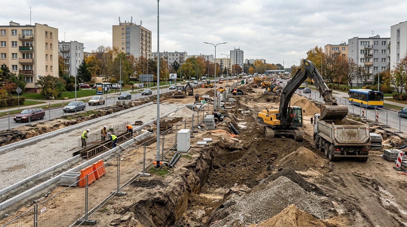 Postępy prac przy budowie Obwodnicy Witomina