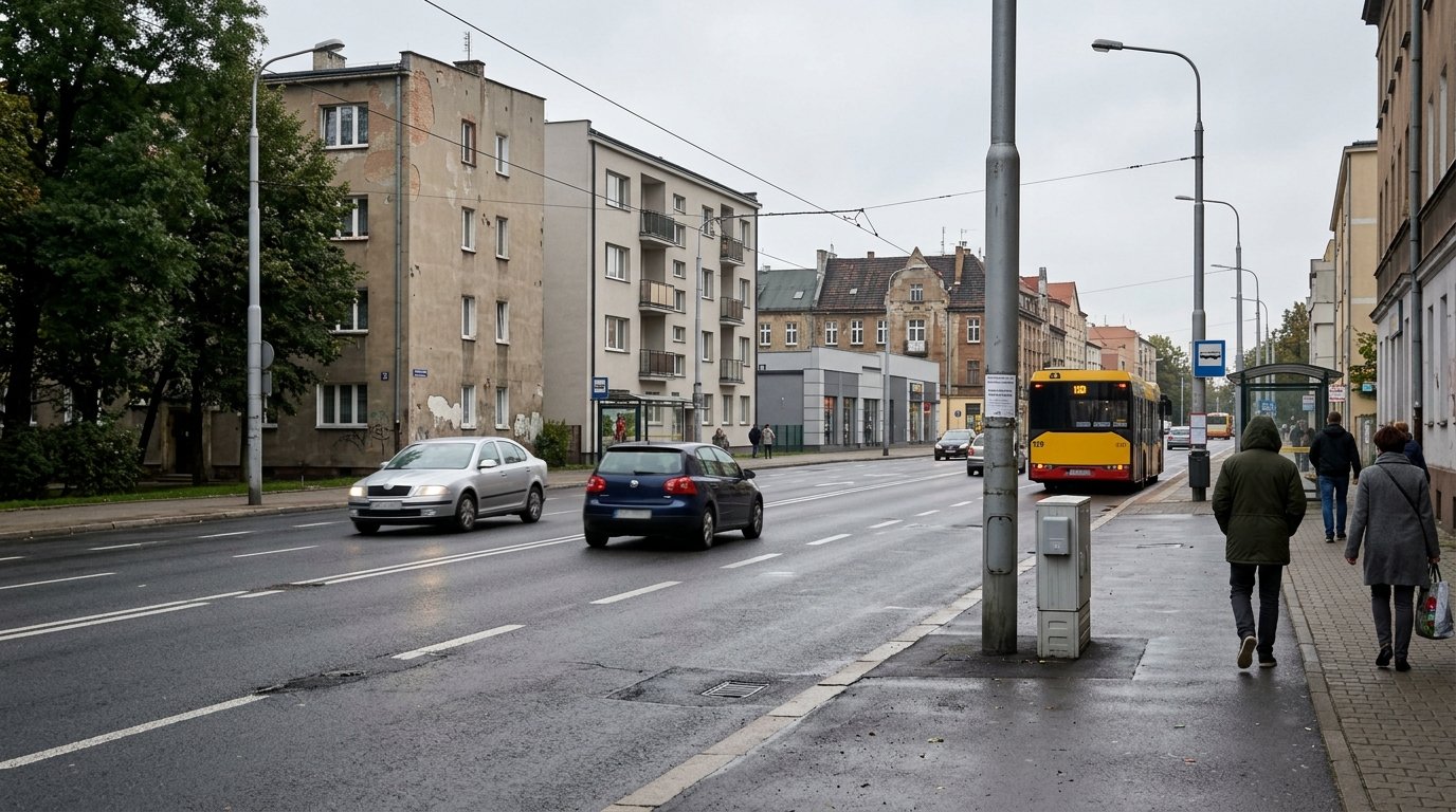 Utrudnienia na ul. Żernickiej po kolizji. Wprowadzono ruch wahadłowy