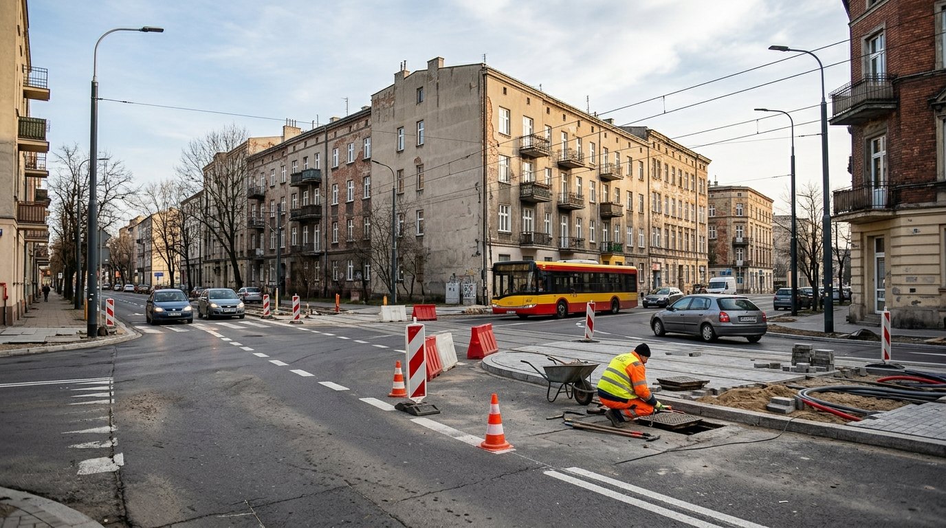 Zmiany w organizacji ruchu na ulicach Hipotecznej i Srebrnej w Łodzi
