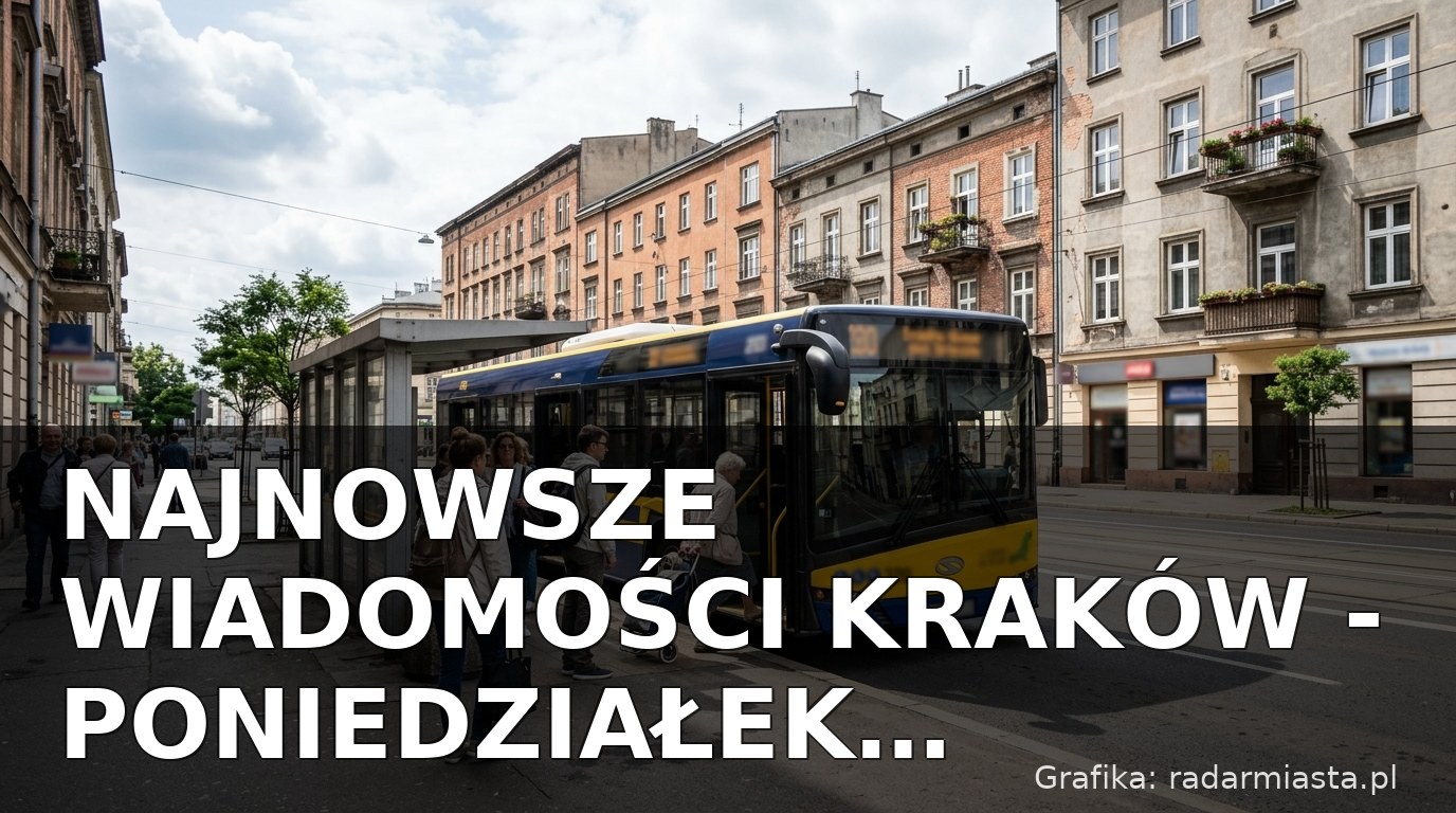 Najnowsze wiadomości Kraków – Poniedziałek 13.07.2026