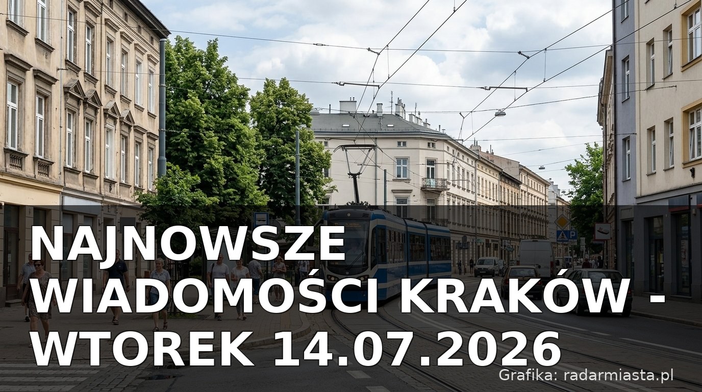 Najnowsze wiadomości Kraków – Wtorek 14.07.2026