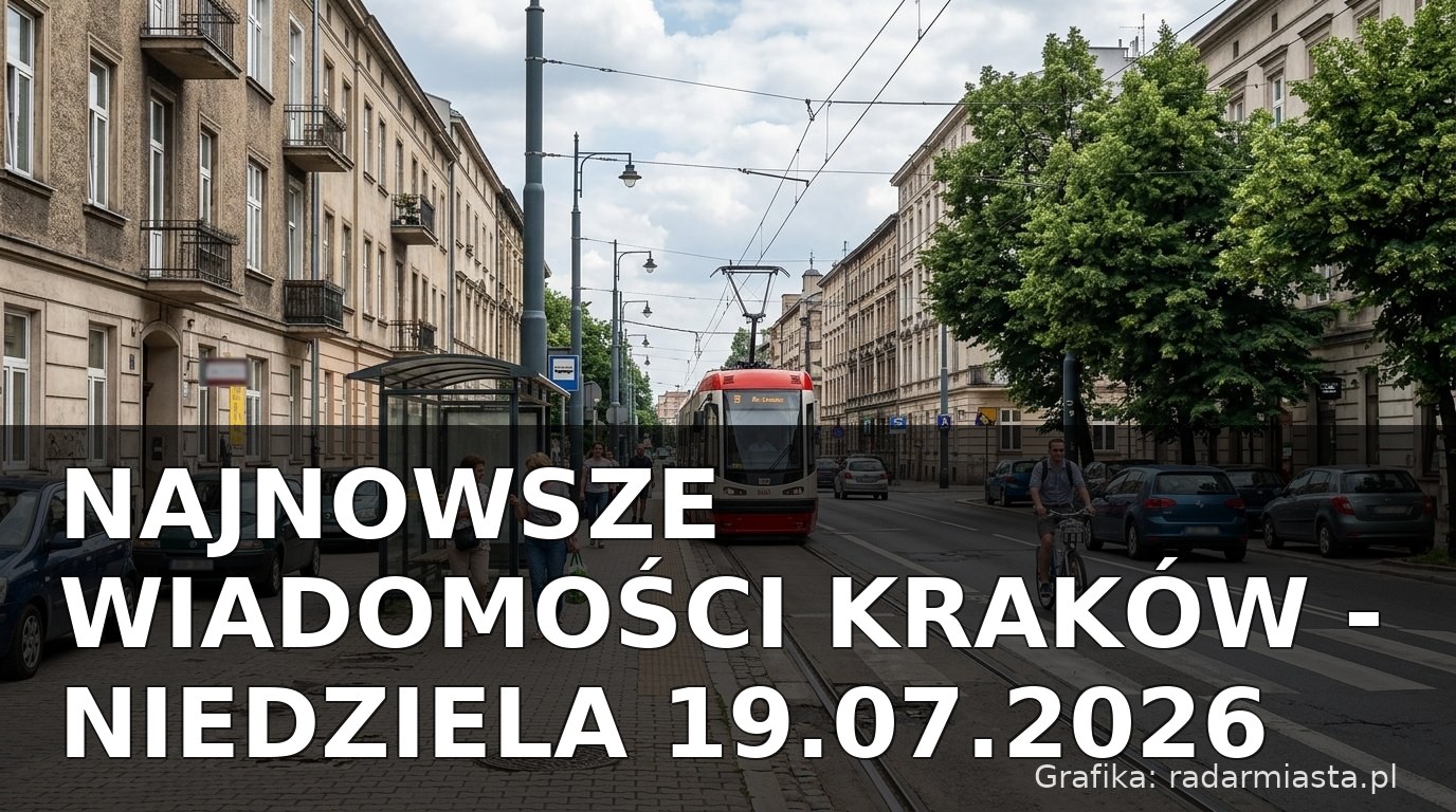 Najnowsze wiadomości Kraków – Niedziela 19.07.2026