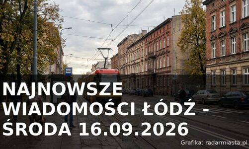 Najnowsze wiadomości Łódź – Środa 16.09.2026