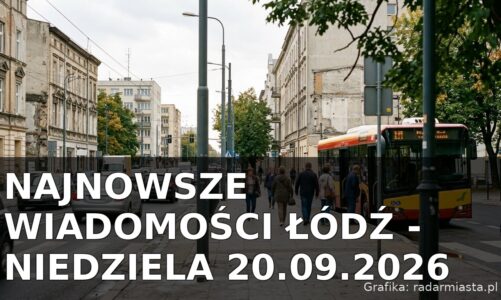 Najnowsze wiadomości Łódź – Niedziela 20.09.2026
