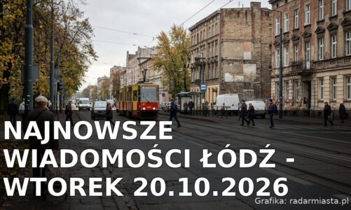 Najnowsze wiadomości Łódź – Wtorek 20.10.2026