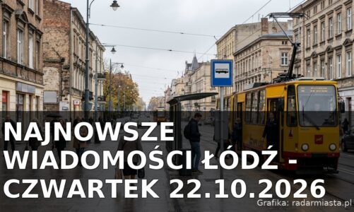 Najnowsze wiadomości Łódź – Czwartek 22.10.2026