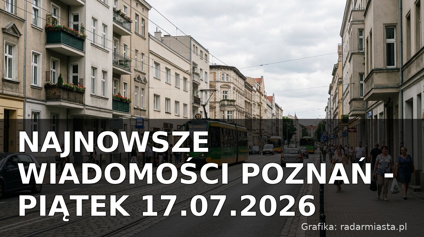 Najnowsze wiadomości Poznań – Piątek 17.07.2026