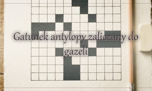 Gatunek antylopy zaliczany do gazeli